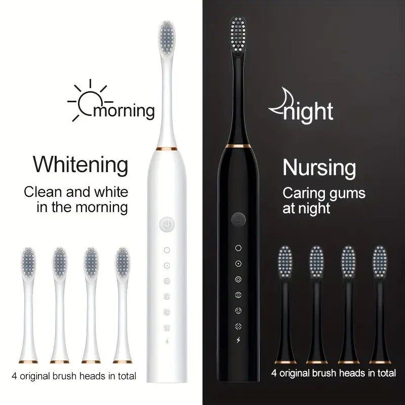 1pc- Adult Smart Sonic Electric Toothbrush - Multiple Modes, Ultra Soft Brushes, Ideal Gift for Couples and Families