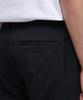 Musinsa Standard Pinstripe Tapered Hidden Banding Crop Slacks [Black]
