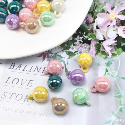 Home Party Supplies Earrings Making Fashion Accessories Acrylic Bracelet Necklace DIY Beads 10pcs Handmade Hanging Hole 14mm Magic Color Ornament