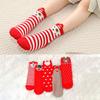 5Pairs Cartoon Elk Tube Socks Rabbit Elk Mid-Calf Socks Christmas Stockings  Lady/Girls/Women