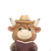 Highland Cow Figurine for Tabletop Decoration, Resin Animal Sculpture Garden And Living Space