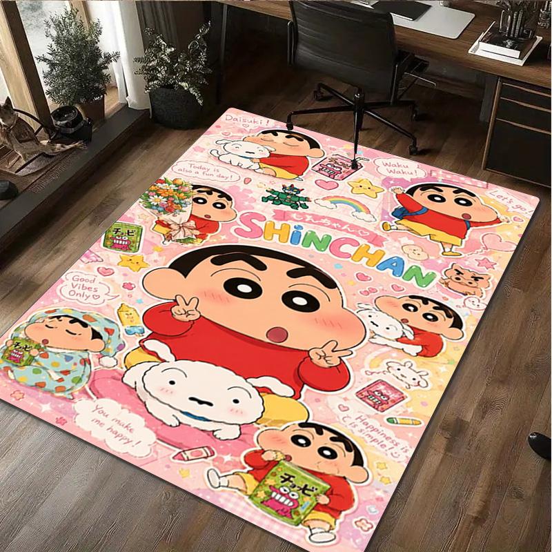 Crayon Shin-chan  Carpet Office Decorative Carpet For Living Room Bedroom Door Mat Floor Rug Computer Chair Area Rug