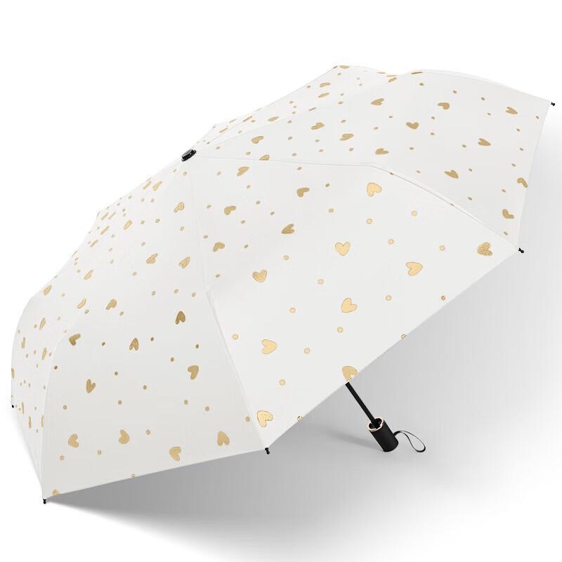 Maydu Gold Heart UV Protection Folding Umbrella