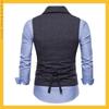 Pánská retro kostkovaná dvouřadá vesta, velká velikost - Business casual vesta na jaro a podzim
