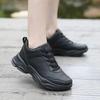 Thick Bottom Non-Slip Jogging Shoes Ladies High Quality Sports Leather Waterproof Running Shoes Women Fitness Casual Sneakers