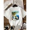 Ukrainische Vyshyvanka Karte T-Shirt Damen Grafik Ethnisches T-Shirt Volksstickerei Muster Lässig Kurzarm Sommer Oberteile Weiß