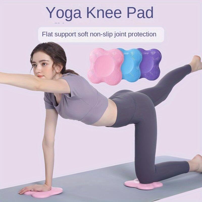 Yoga Knee Pads with Striped Pattern - TPE Fabric, Thickened Cushioning, Soft Support for Plank Pose, Non-Slip Joint Protection, Mixed Color