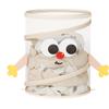 Cartoon household foldable drum-shaped dirty clothes basket, clothing storage basket, wall-mounted laundry basket, free punching storage basket