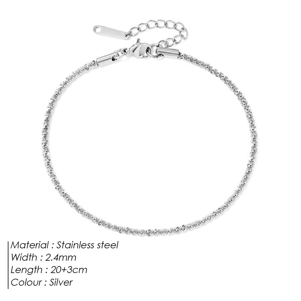 Emanco Anklet Classic Vegetarian Cauliflower Chain Women s Gift Jewelry Anklet Versatile Simple Adjustable Anklet серебряный