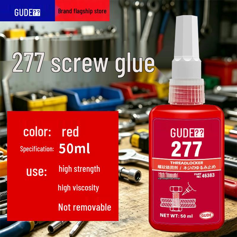 Anaerobic Threadlocker Adhesive 50ml - Screw Anti-Loosening for Fastening (Models 242, 243, 263, 271, 272, 277)