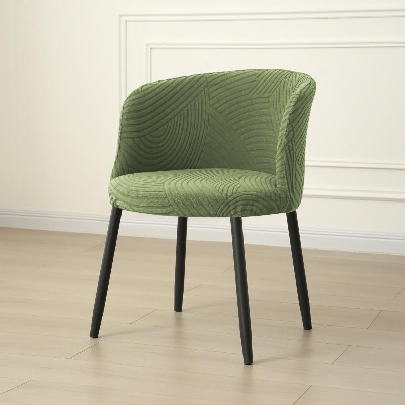 Nordic Curved Armchair Cover Elastic Dustproof Protector For Dining Chairs Home Hotel Universal Seat Slipcover