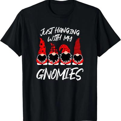 Black Beard Elf Christmas Gnomies Matching Family Pajamas T-Shirt