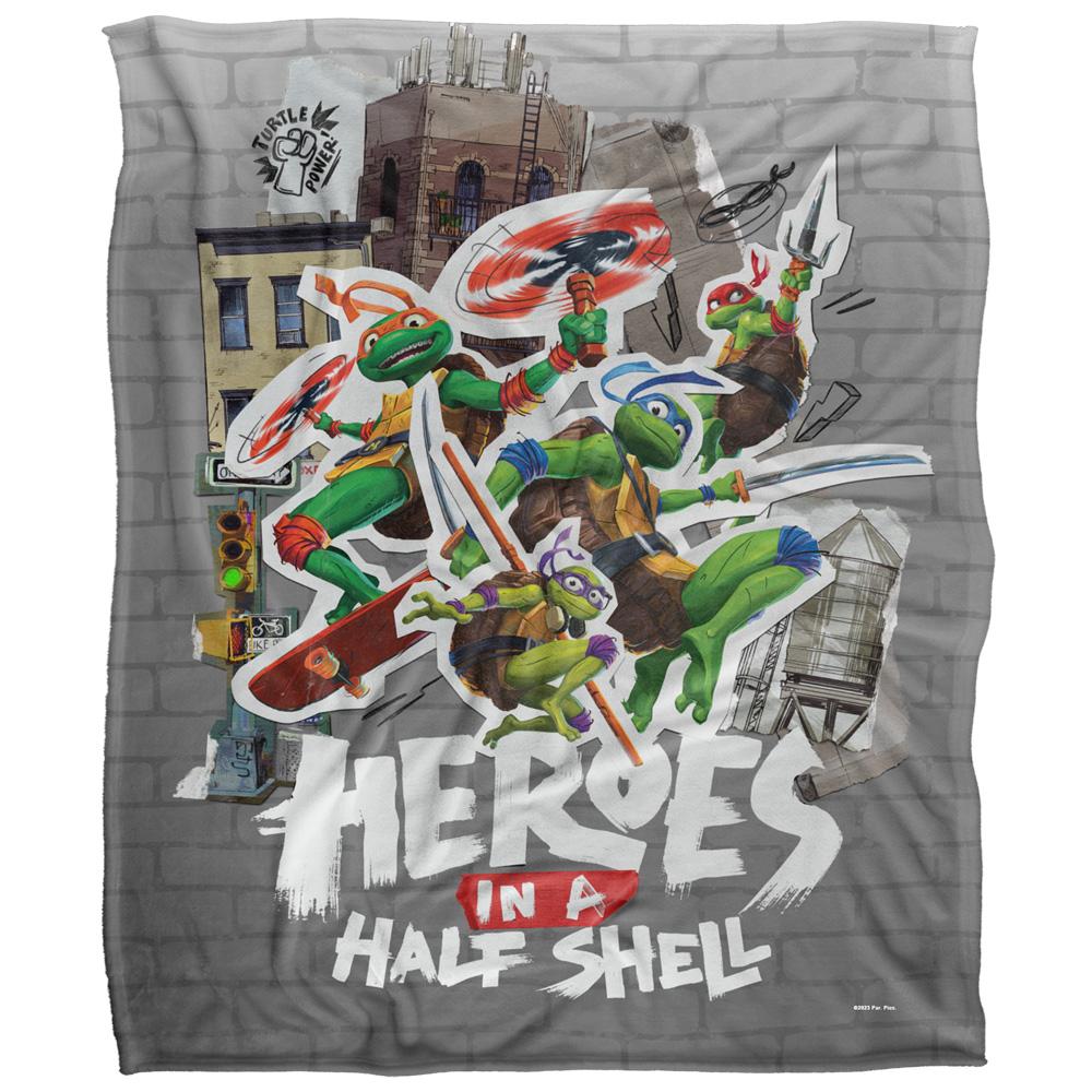 Teenage Mutant Ninja Turtles: Mutant Mayhem Heroes In A Half Shell Silky Supersoft Blanket