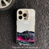 Snow Mountain Scenery iPhone 16 Pro Max Phone Case, New Color Silver 15/14mm Personalized IMD Drop-Proof Case 13