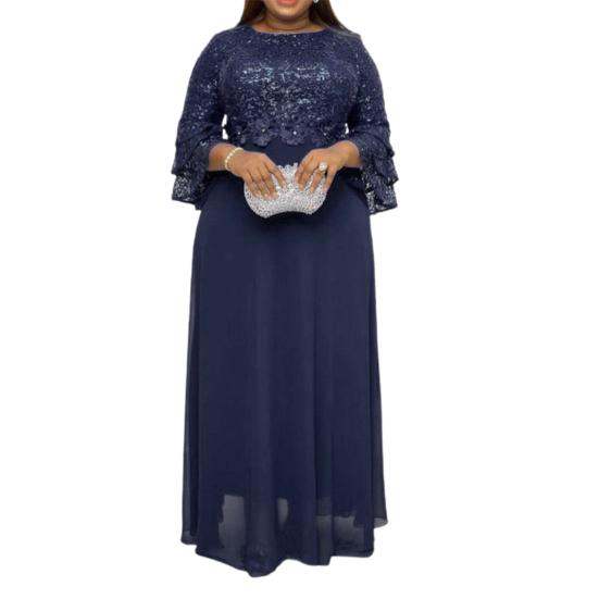 Suknia wieczorowa w pasie obcisła sukienka w dotyku piękna elegancka koronkowa szyfonowa szyfonowa suknia wieczorowa w dużych rozmiarach