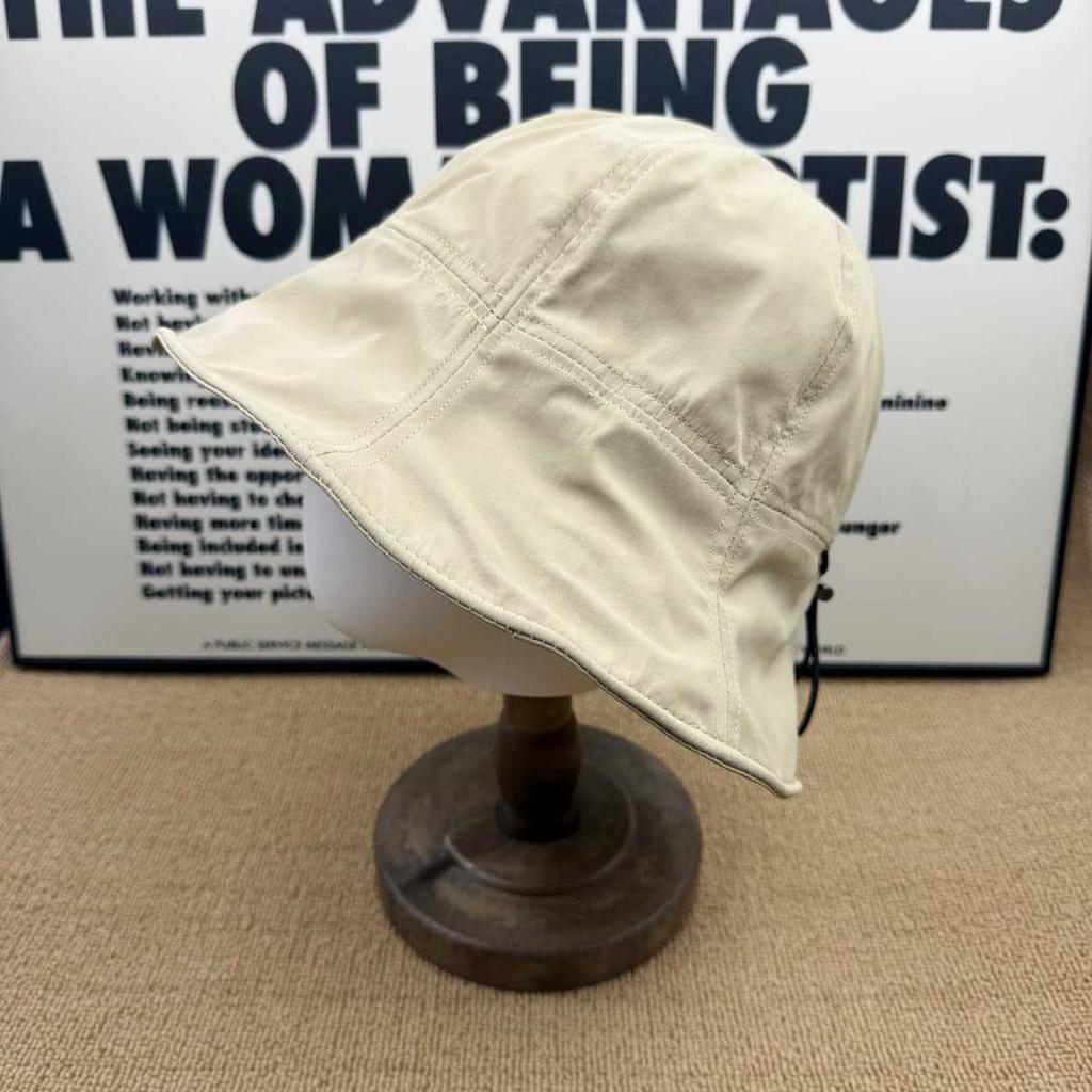 Summer quick-drying sun protection bucket hat women's UV protection big brim sun hat adjustable drawstring outdoor sun hat