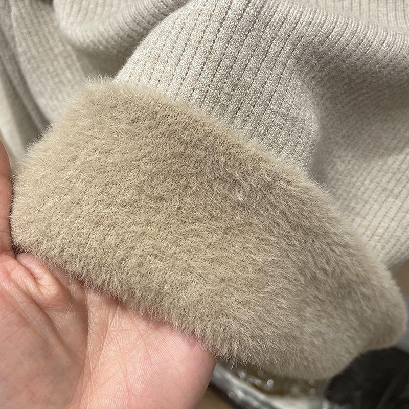 Damen Herbst Winter Rollkragen Strickpullover Weiblich Slim Sexy Aushöhlen Kaschmir Pullover