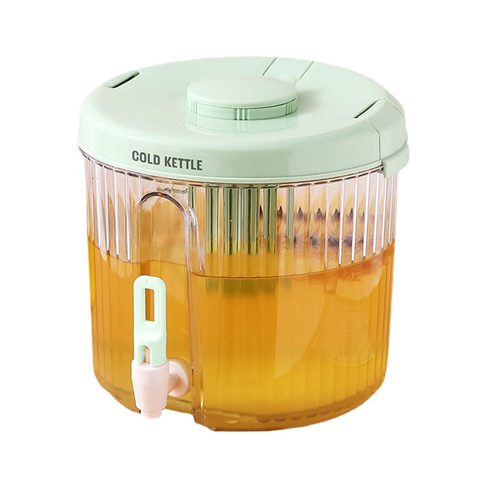 4L Leakproof Beverage Dispenser with Spigot & Lid Cool Water Bucket Clear Outdoor Water Bucket for Iced Tea Lemonade Juice Milk
