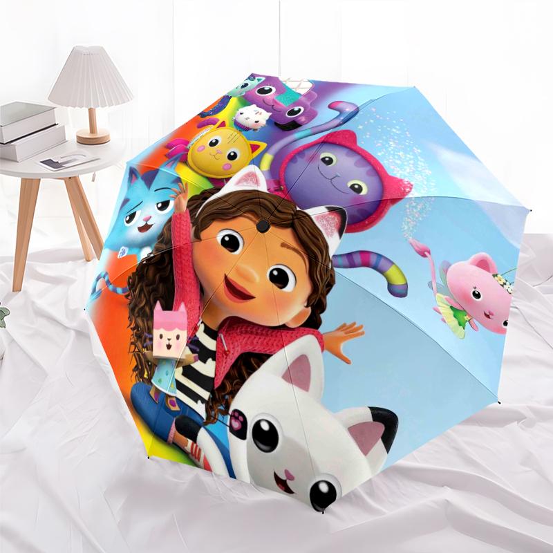 DollHouse Fashionable Automatic Opening/Closing Folding Umbrella. Portable and Foldable, Ideal for Gift, Travel, and Daily Use.