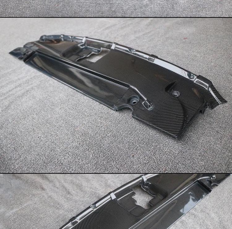 Carbon Fiber Radiator Cover & Hood Latch Guard for 15-17 Ford Mustang