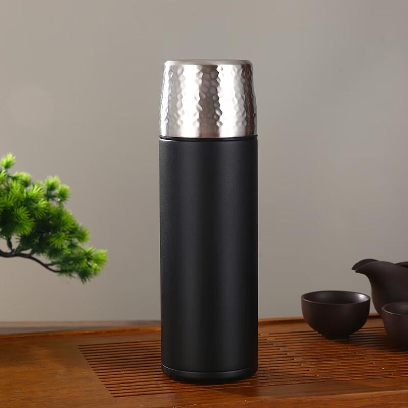 MRSIKEY Hammered Stainless Steel Insulated Tea Cup