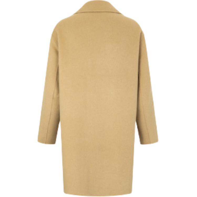 Calvin Klein Solid Color Lapel Single Breasted Long Sleeve Coat Men Coats Khaki 40698ST