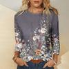 Summer New Fashion Women's Casual Long-sleeved Printed T-shirt Top