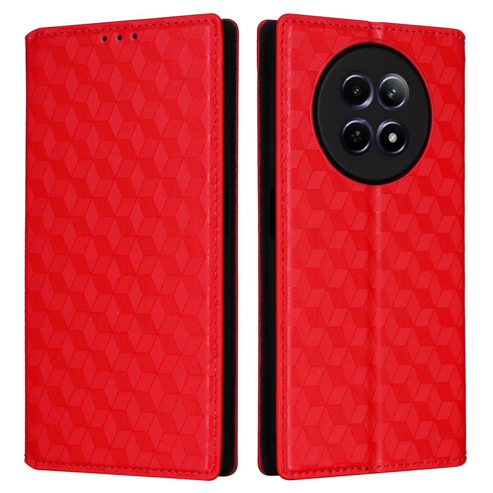 

For Realme Narzo 70x 5G/C65 5G/Narzo N65 5G/13 5G/12 5G/12x 5G Case Anti-Scratch Rhombus Imprinting Leather Phone Cover C