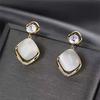 Korean Fashion Cat's Eye Diamond Studs: S925 Sterling Silver Earrings for Women