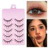 5 Pairs Daily Makeup False Eyelashes Fish Tail Big Steamed Rolls Eyelashes New Extension Eyelashes