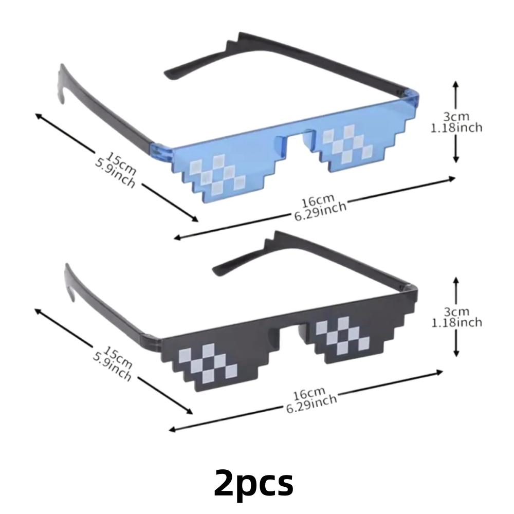 

Мозаичные забавные очки для вечеринок, праздничные фотореквизиты для вечеринок, аниме-пиксельные очки, пикселизированные мемы, геймерский декор, забавные креативные подарки