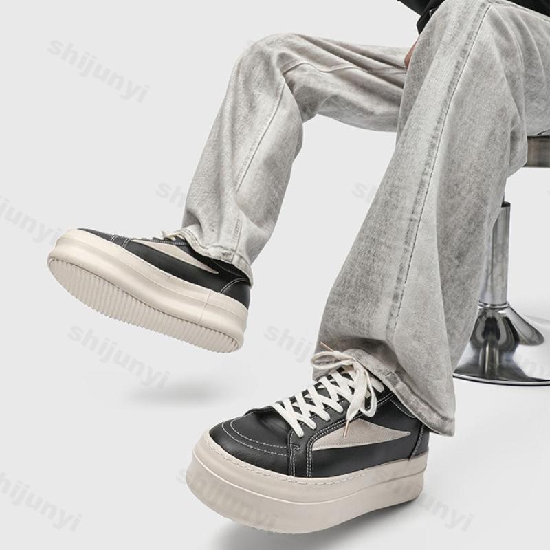 Fashion 2025 Spring New Niche Design Fashion Thick Soled Height Increasing Flat Shoes Low Top Sports Leisure Lightweight Chunky sneakers