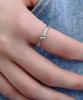 Byhyeres Duo Link Slim Ring (White) Bh7R64746Wb