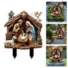 Heilige Familie Figuren Weihnachtsszene Dekorationen Tischmittelstücke Weihnachtsdekorationen für Haus Garten Hof