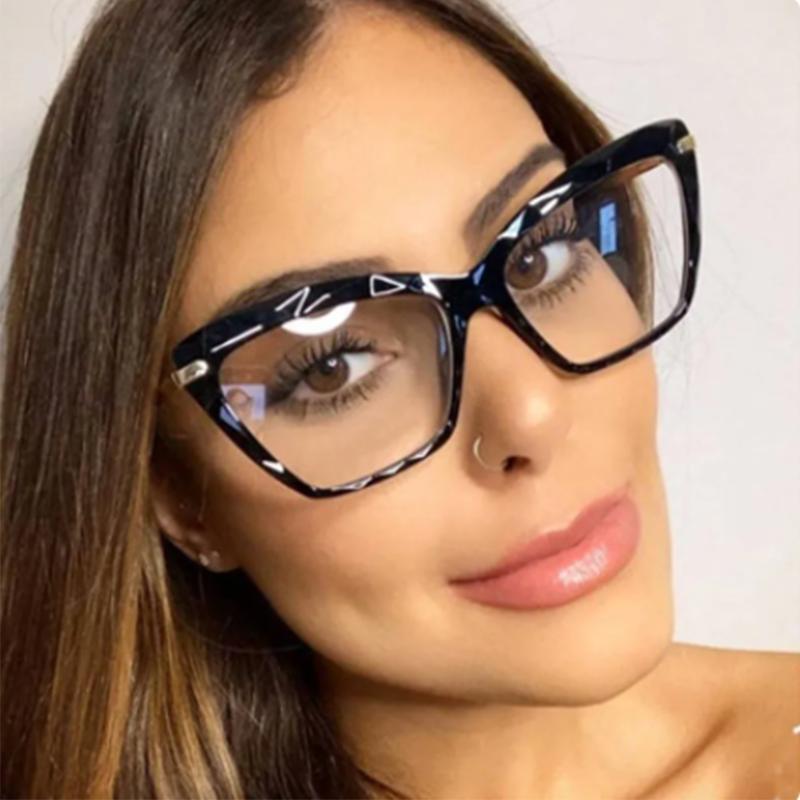 Vintage Cat Eye Glasses Women Clear Optical Frame Fashion Eyewear for Men and Women Stylish Retro EyeGlasses