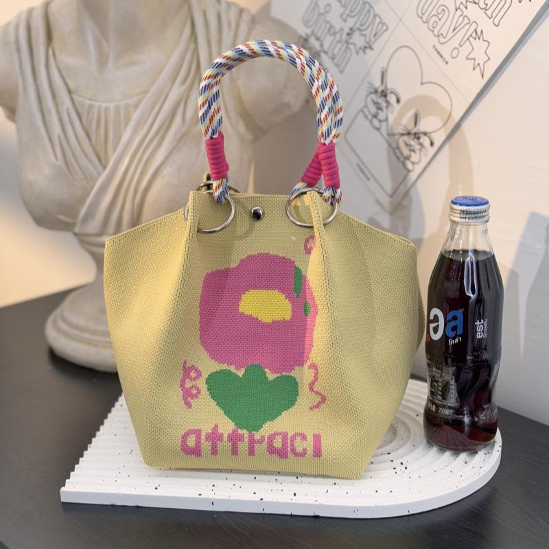 2025 Knitted Hollow-out Flower Handbag: Versatile, Large Capacity, Stylish Souvenir Gift