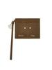 Steel Logo Rivet Card Wallet In Olive