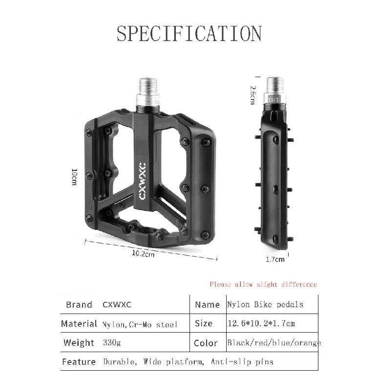 Ultralight Flat MTB Pedals Nylon Bicycle Pedal Bmx Mountain Bike Platform Pedals 3 Sealed Bearings Cycling Pedals For Bicycle