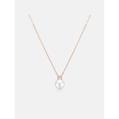 Rene Perla Sterling Silver Rose Necklace A243Sn9104Rpa 42cm
