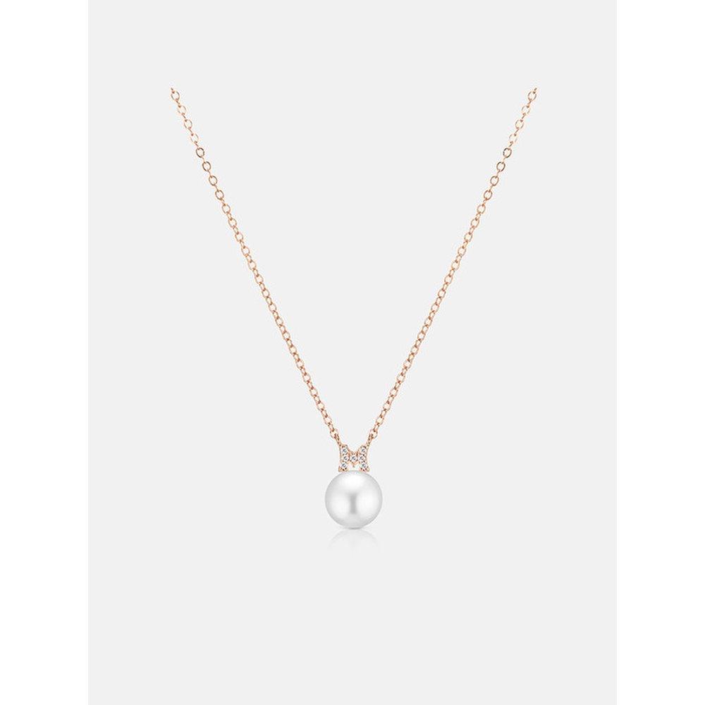 Rene Perla Sterling Silver Rose Necklace A243Sn9104Rpa 42cm