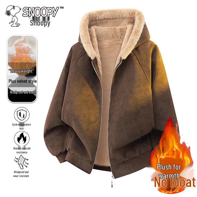 

SNOOPY Men s Hooded Padded Jacket 4XL