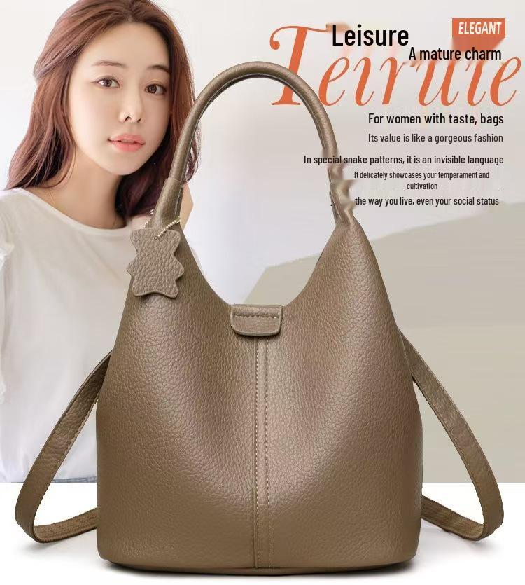 2025 Women's Versatile Handbag: Large Capacity Soft Leather Shoulder & Crossbody Bag