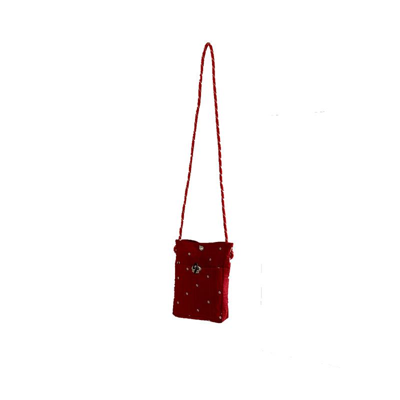 Folded cloud bag women's 2025 new summer versatile casual gentle sweet shoulder messenger mobile phone bag