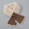 Winter Scarf Women Warm Thicken Solid Color Faux Rabbit Fur Plush Cross Collar Shawl Elegant Warm Soft Comfortable Scarf