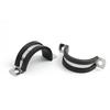 2Pcs 8-50MM 304 Stainless Steel Rubber Lined U Clips Cable Mounting Hose Pipe Clamp Mikalor