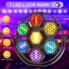 200W Hexagonal 7PCS RGBW LEDs Mini Retro Lights DMX512 DJ Show Stage Effect Light 8/32CH Channel for Church Concert Wedding