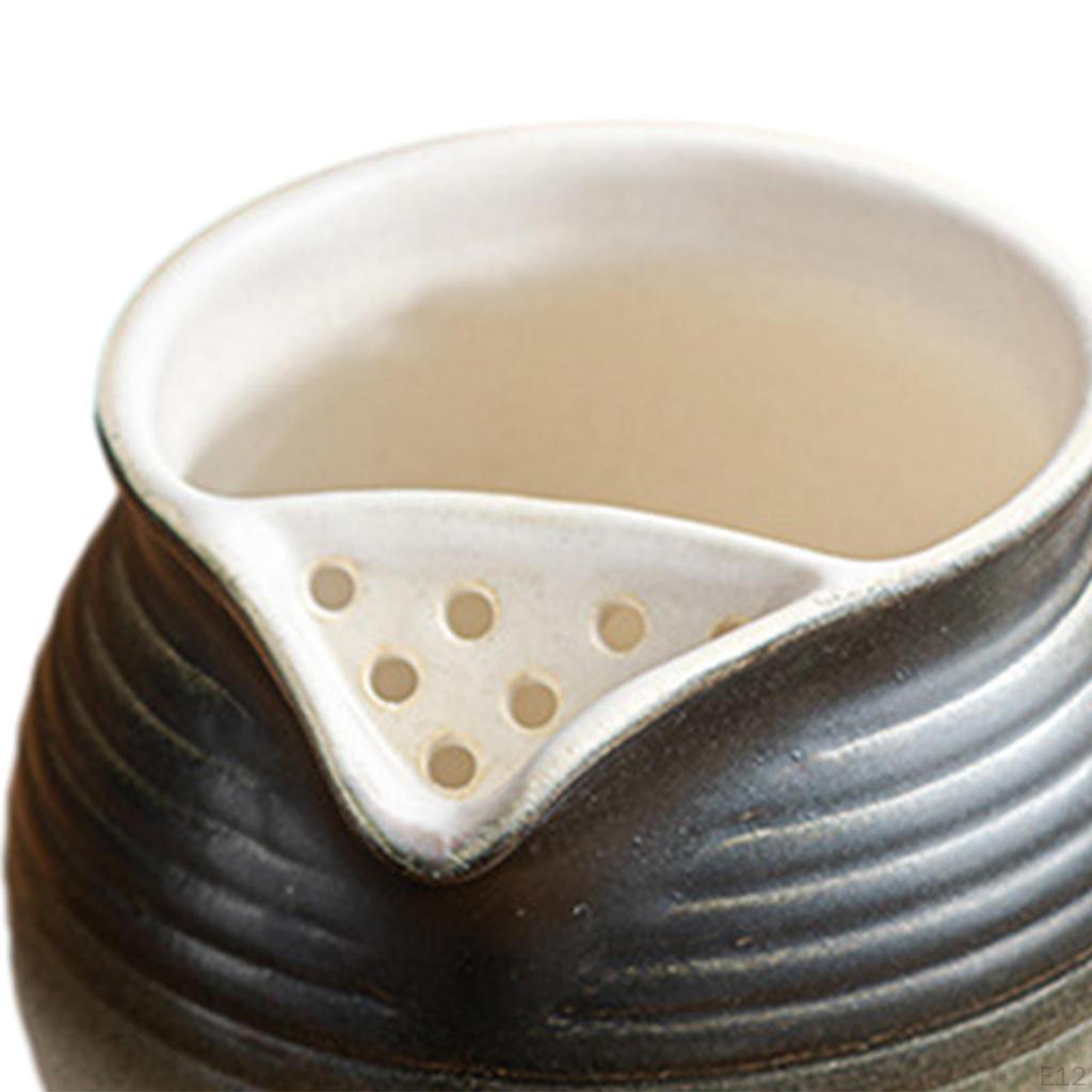 Ceramic Teapot Porcelain Tea Pot Maker Kettle with Rope Wrapped Handle for Household