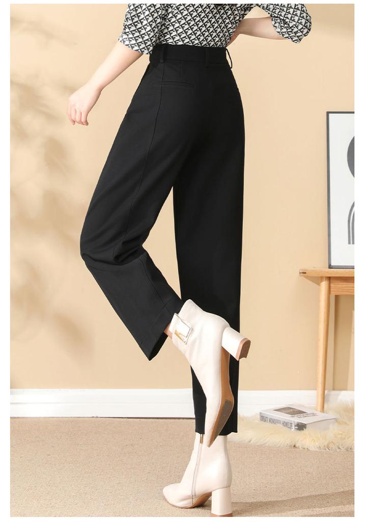 Harun pants: Winter fashionable commuting pants, high waist slimming women's casual pants