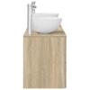 Bathroom Cabinet Set 3 pcs Sonoma Oak 129 x 41 x 80 cm