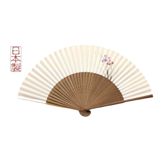 Kyoto Folding Fan, Iris, Made in Japan, Kyoto, Hand-painted, Floral Pattern, Iris, Ladies', For Wome